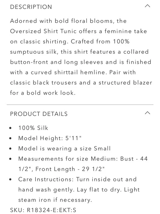 Johnny Was Workshop 100% Silk Oversized Shirt Tunic. Bold colors. Art to Wear. M - Picture 10 of 10